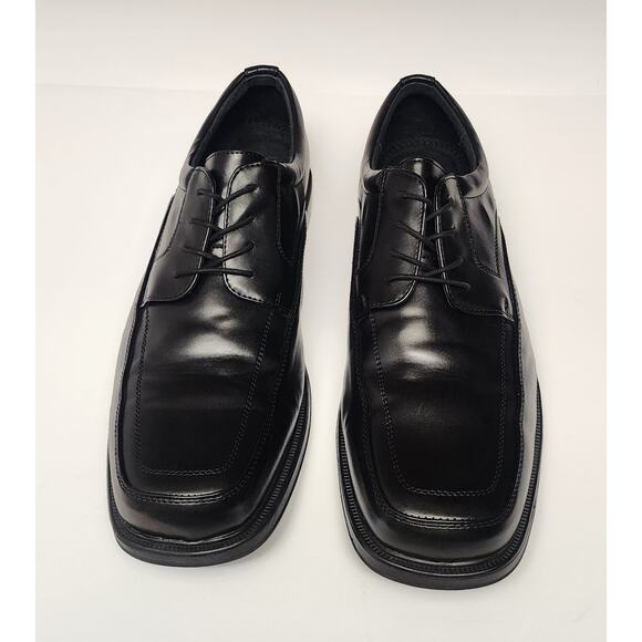 Dexflex Comfort Memory Foam Mens Leather Oxford Black Dress Shoes Size 14 - Picture 3 of 9